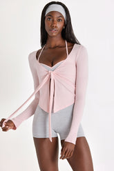 ButterCloudâ„¢ Tie-Front Top in Blush